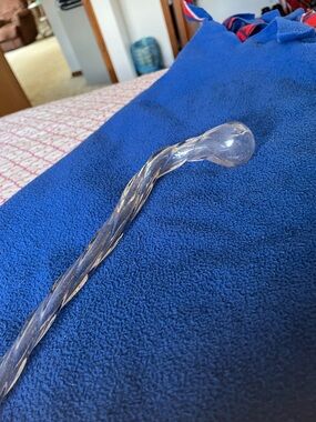 Clear Twisted Glass Cane Decorative Accent